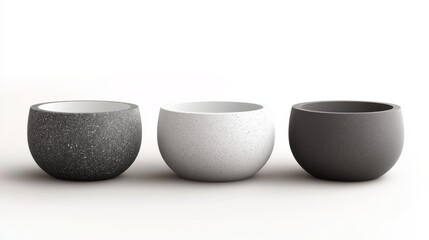 Stylish bowls in vibrant modern colors.