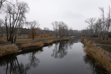  Park near the  Saint Nicholas Cathedral in Horishni Plavni, Ukraine