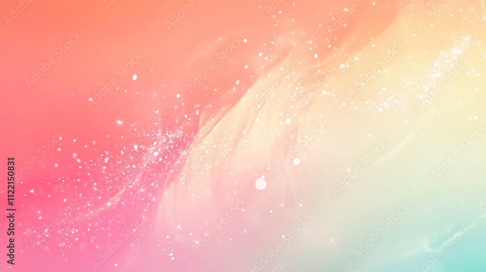 Poster vibrant abstract gradient with sparkles.