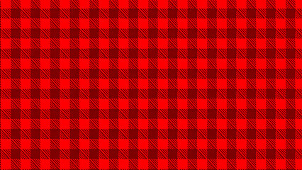 Trendy Christmas seamless layout. Red Buffalo Plaid background with white winter snowflakes texture. Vector checkered plaid and snowfall print for fashion, fabric, wrapping paper, New Year decors