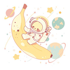 Banana Astronaut in Space Delight