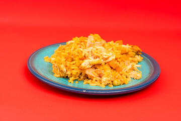 Chicken rice dish with vegetables