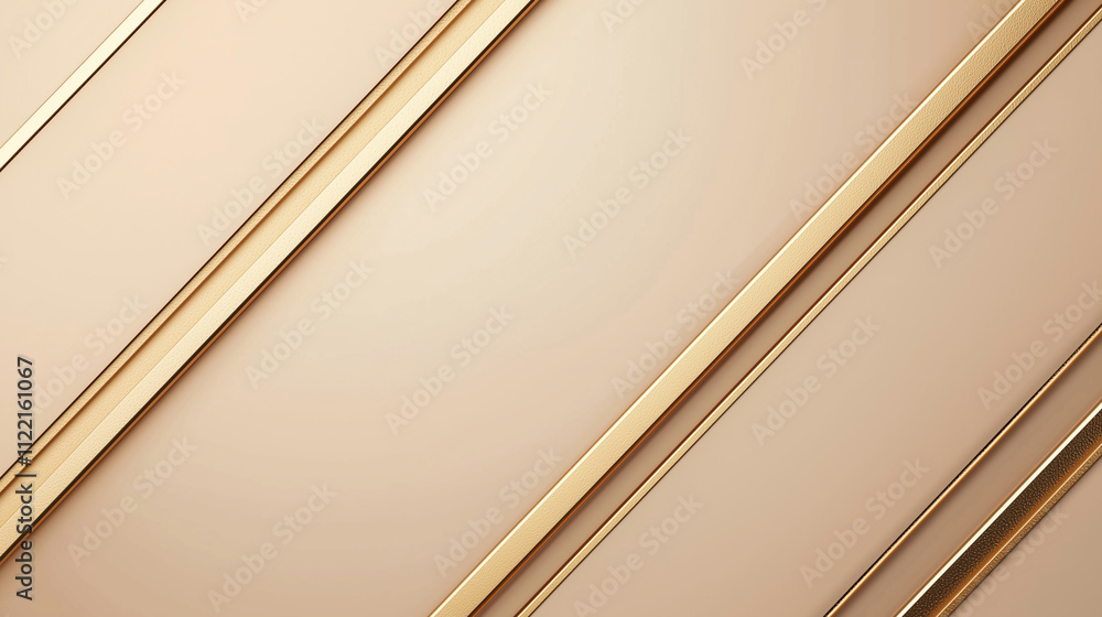 Poster a close-up of a textured surface featuring diagonal gold lines against a soft, light background, cre