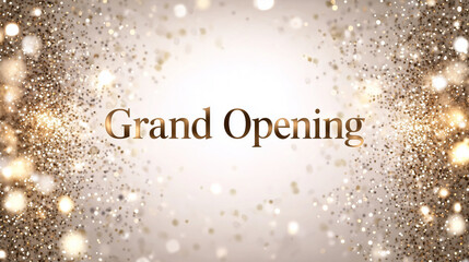 Celebratory grand opening event elegant venue promotional content festive atmosphere eye-catching viewpoint community engagement