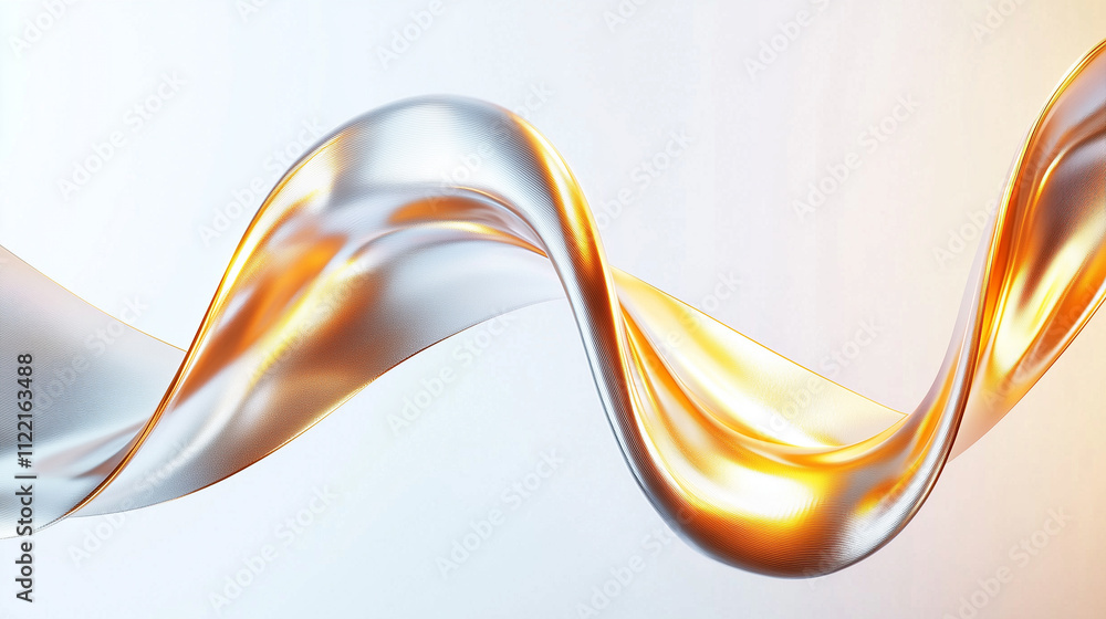 Poster dynamic flowing waves abstract background digital art smooth textures vibrant colors modern design c