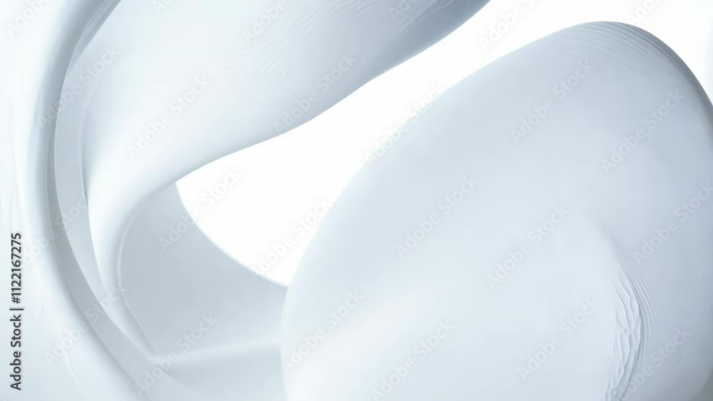 Poster fluid elegance unfolds in a gentle embrace of white satin waves creating a serene atmosphere of soft