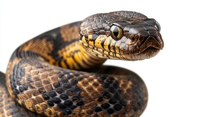 Obraz premium A closeup image of a majestic snake with beautiful patterns highlighting its uniqueness