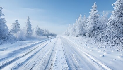 Obraz premium road in the snow