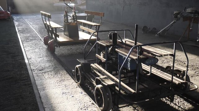 Retro Handcar, Draisine Or Rail Vehicle
