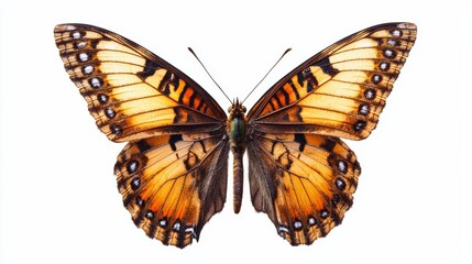 Obraz premium A stunningly beautiful Monarch Butterfly gracefully poised on a pure white background