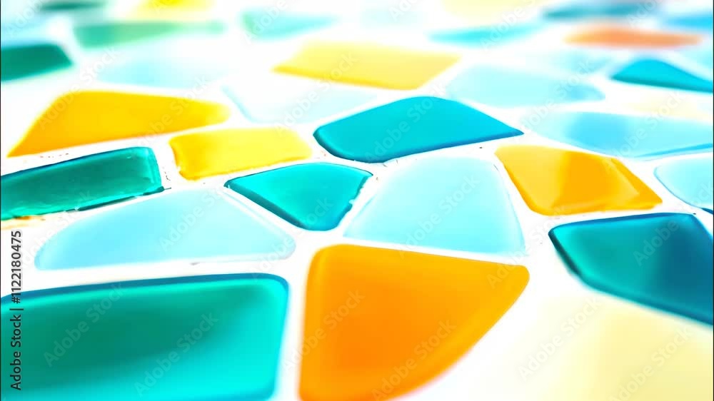 Poster colorful mosaic tiles create a vibrant atmosphere in an artful setting