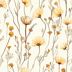 Naklejka premium seamless pattern with poppies