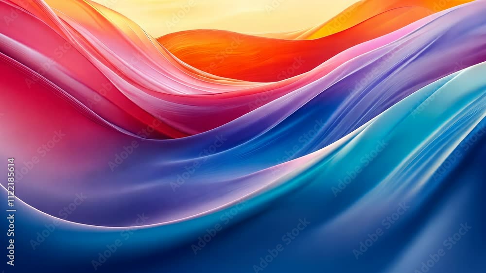 Aufkleber abstract colorful wave pattern with gradient hues