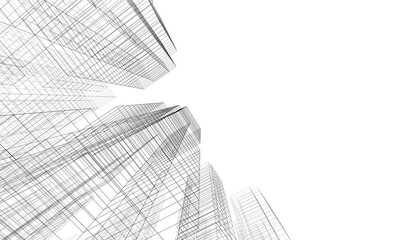 Fototapeta premium Modern building. Architectural background