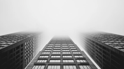 Fototapeta premium illustration of a building covered in fog