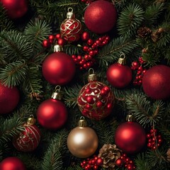 Fototapeta premium Christmas decoration accessories_