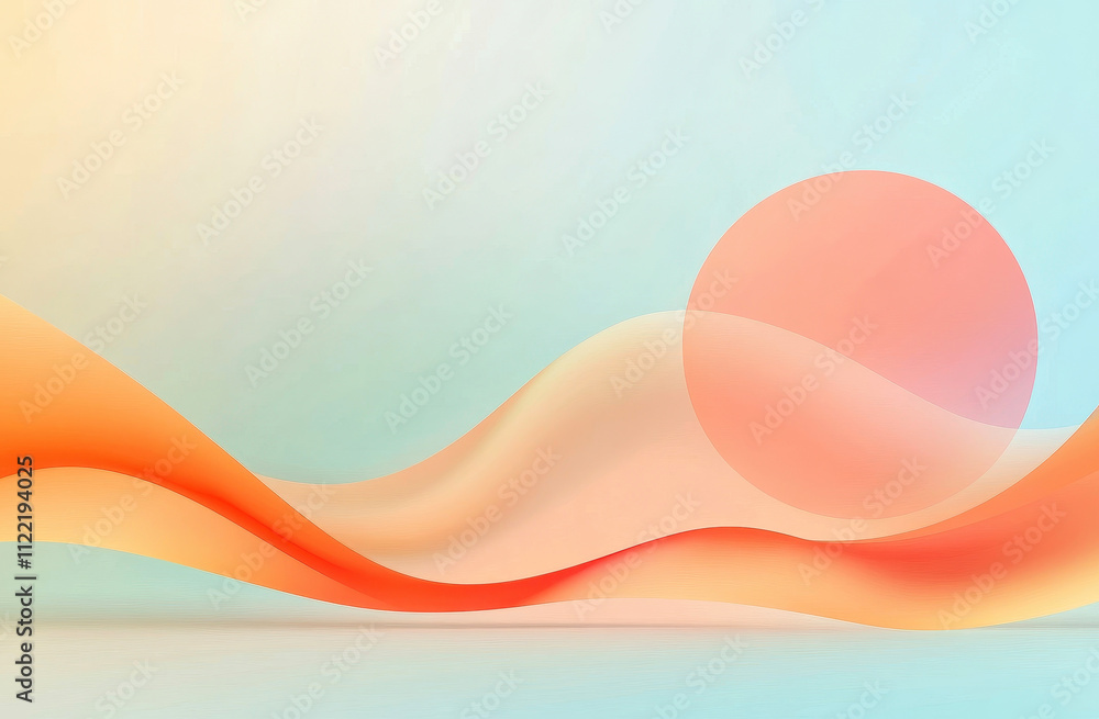 Canvas Prints vibrant gradient with orange and red tones in abstract design