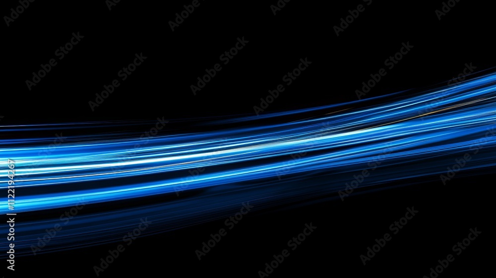 Aufkleber an abstract wave of flowing blue lines creating a sense of movement and energy.