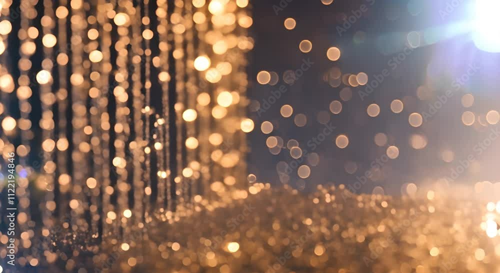 Aufkleber abstract background a cascading curtain of shimmering beaded strands creates a mesmerizing display o