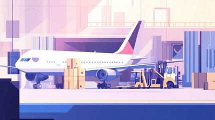 An express delivery airplane being loaded with cargo on an airport tarmac.

