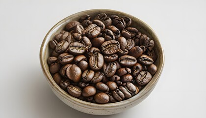 Fototapeta premium Coffee Beans in Ceramic Bowl