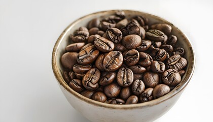 Fototapeta premium Coffee Beans in Ceramic Bowl