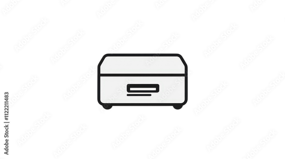 Poster minimalist storage box with a sleek design and simple lines