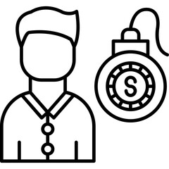 Obraz premium Debt Icon