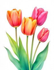 Naklejka premium a painting of a tulip.