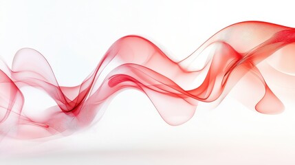 Naklejka premium Abstract Red Wave Flowing Design Art