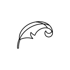 Fototapeta premium feather icon simple thin line logo