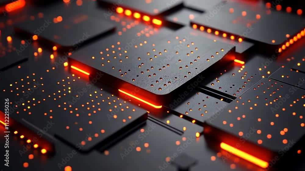 Poster engaging visuals of glowing circuit patterns in a dark environment showcase the beauty of technology