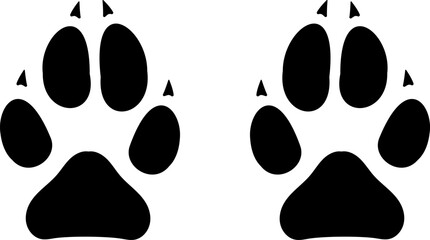 Naklejka premium Cat and dog paw print. Png or vector illustration.