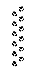 Obraz premium Cat and dog paw print. Png or vector illustration.