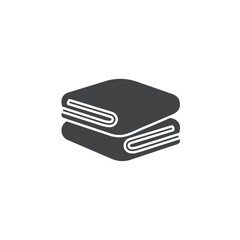 fold towel icon outline simple logo