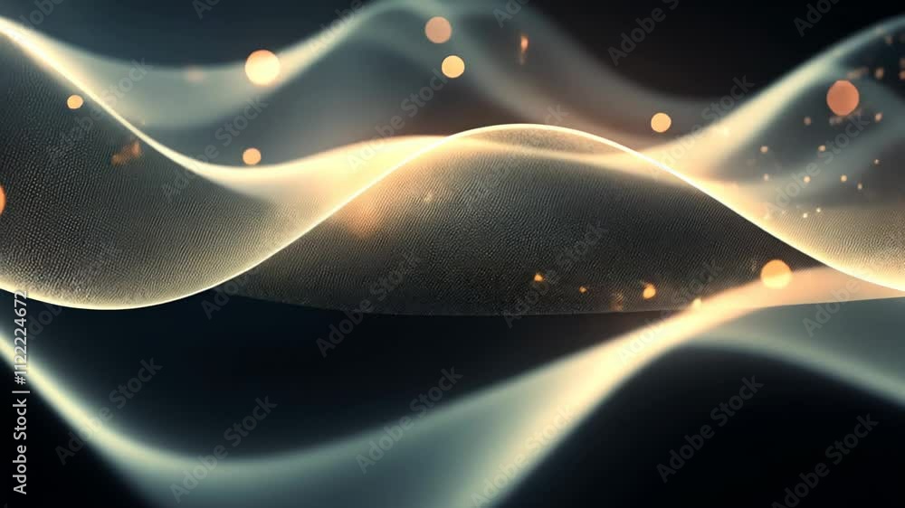 Aufkleber flowing waves of light create a mesmerizing dance in the realm of abstract art. generative ai