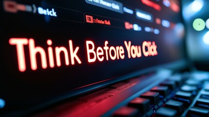 Think Before You Click: Digital Safety Message