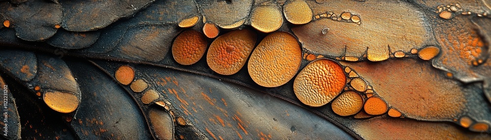 Poster exploring intricate textures of natural patterns close-up photography abstract design studio lightin
