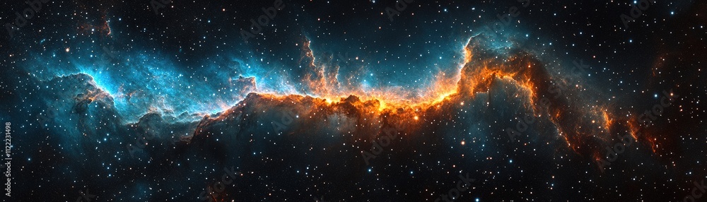 Poster exploring cosmic wondersnebula formation in space astrophysics visualization deep space environment 