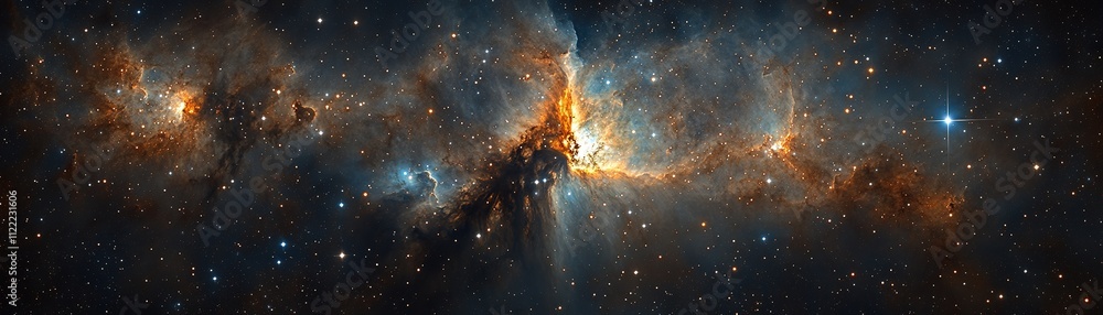 Poster stunning cosmic explosion in space astronomical phenomenon colorful nebula deep universe celestial v