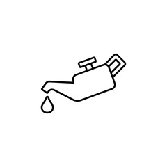 Obraz premium car oil icon simple flat vector logo