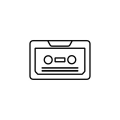 cassete icon simple flat vector logo