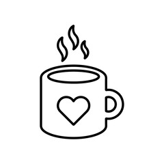 coffee icon simple flat vector logo