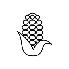 corn icon simple flat vector logo