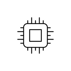 cpu iocn simple flat vector logo