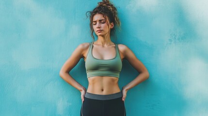 Fototapeta premium Fit Woman Posing Outdoors