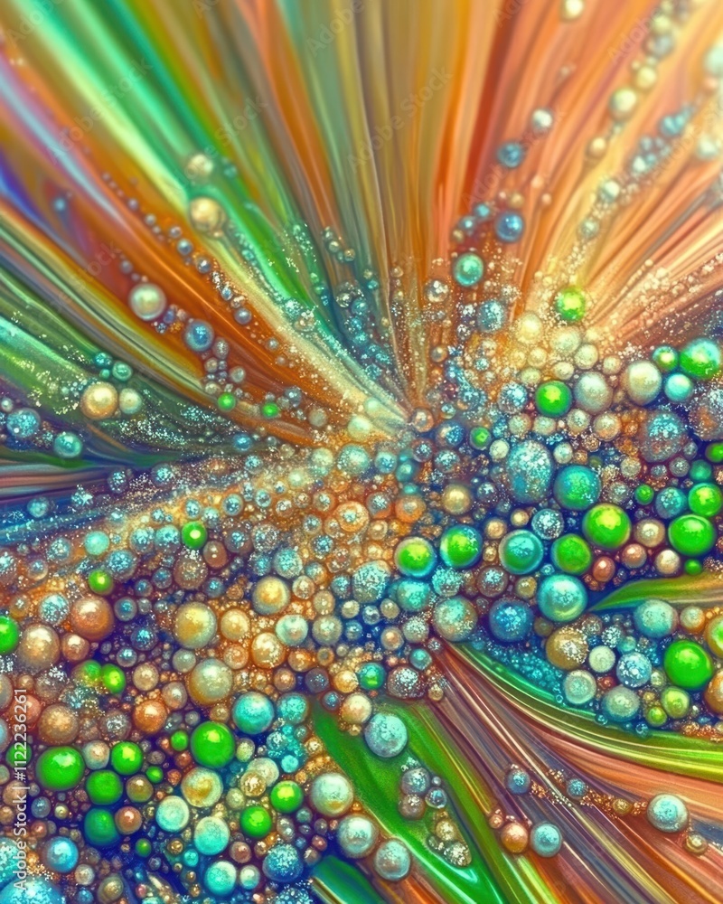 Poster vibrant kaleidoscope of thoughts unfolds in a mind's eye with mesmerizing colors and patterns