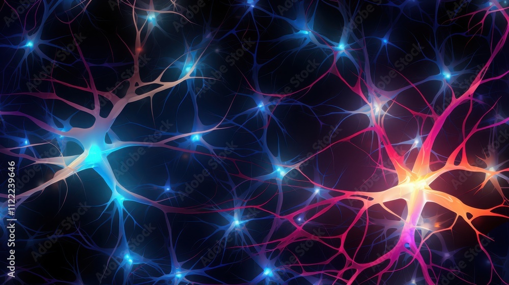 Poster illuminated neural network complex interconnections