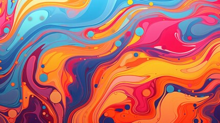 Obraz premium Abstract Colorful Swirling Paint Design