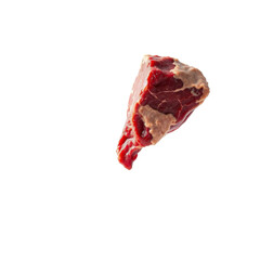 Obraz premium Nature's Bounty: Vibrant Raw Meat with Fresh Herbs and Spices on a Transparent Canvas, Ready for Culinary Creativity.